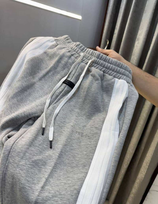 Essential Collab Adida s Grey Embroidery Logo Imported Jogger Sweatpant