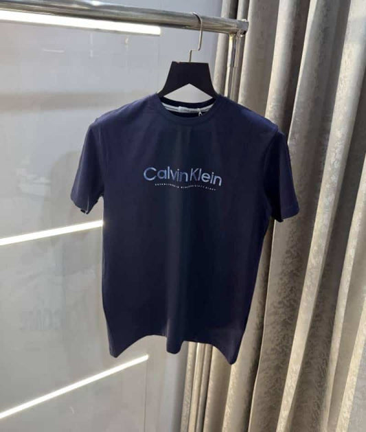 Calvin Klein Navy Blue Logo Print Premium T-Shirt