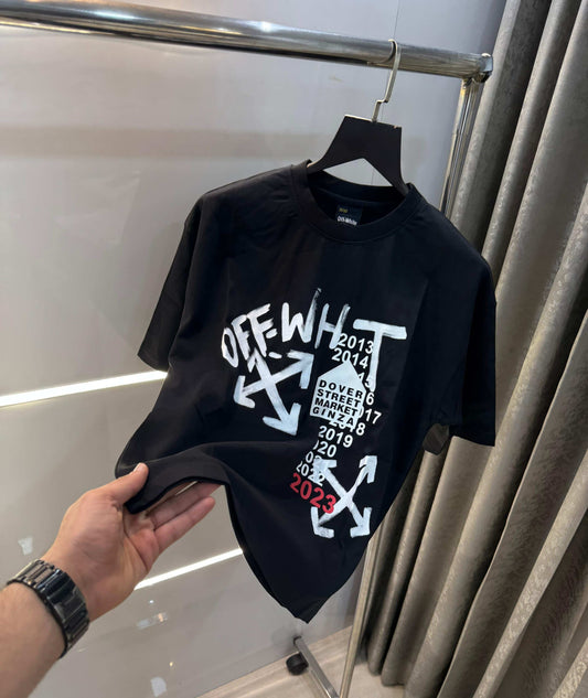 Off White Black Imported Oversized T-Shirt