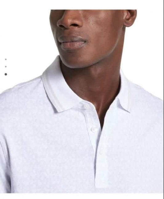 Michael Kors White Monogr...aM Premium Polo T-Shirt