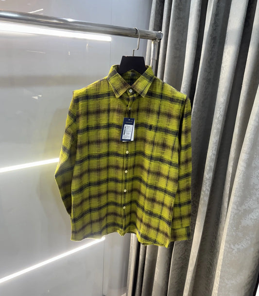 Ralph Lauren Green Brushing Checks Premium Shirt