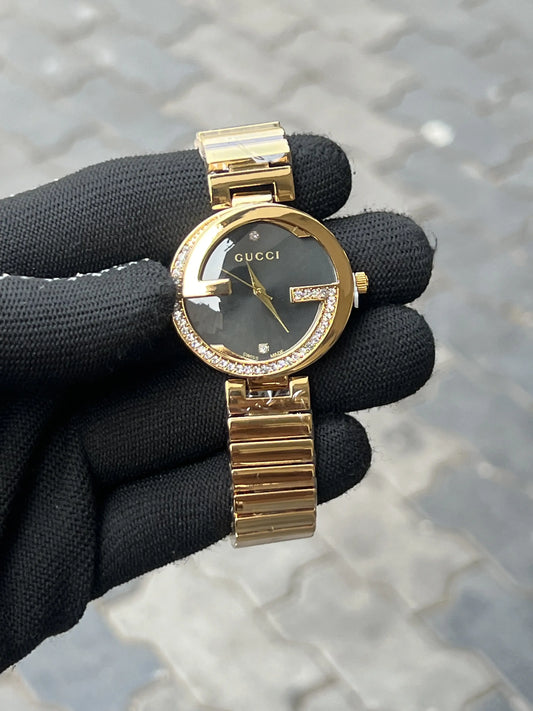 Gucci Diamond Gold Black