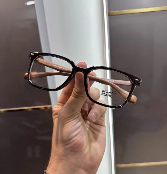 Mont Blanc Wooden Glossy Black Premium Glasses 5186