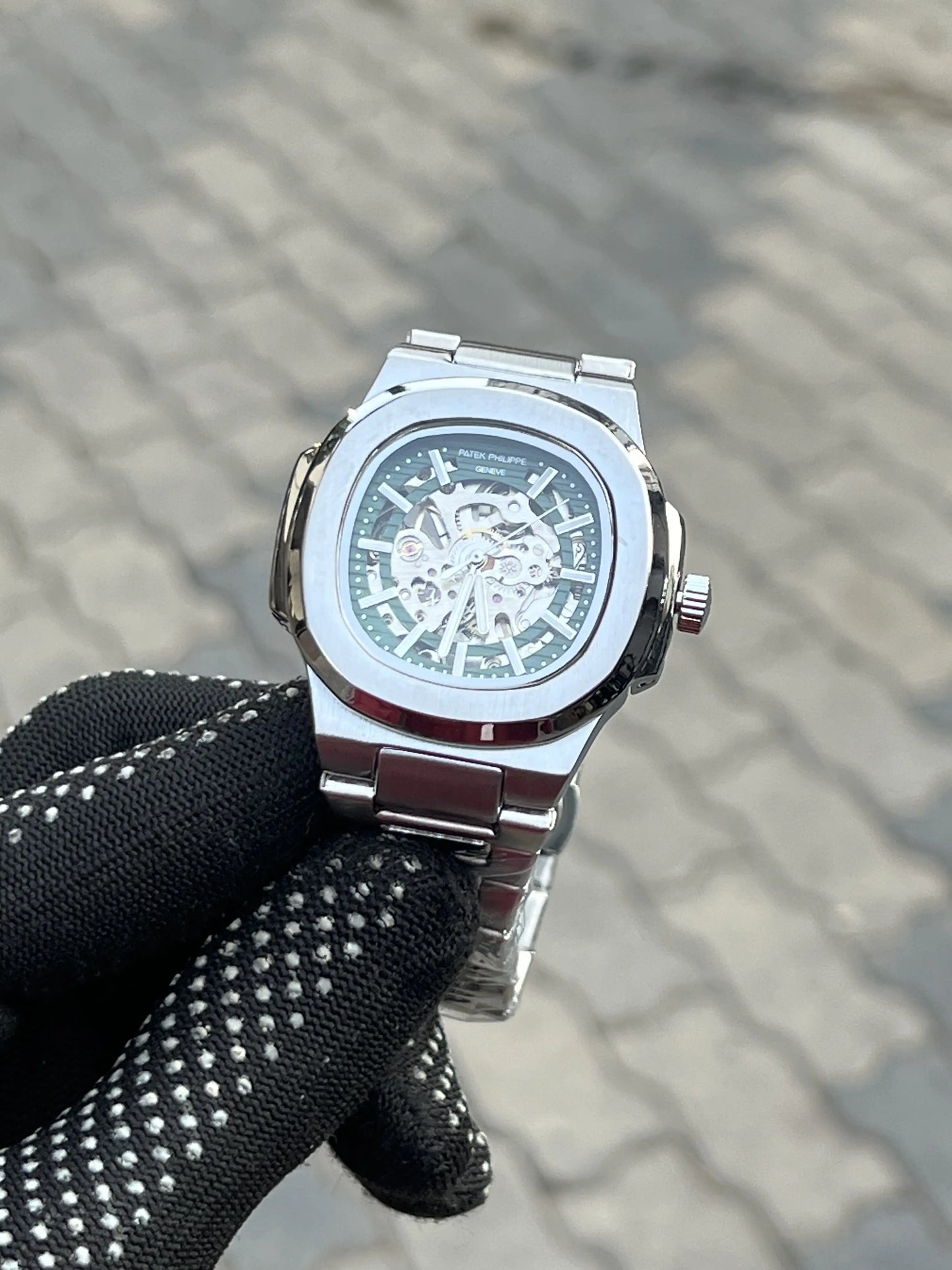 Pate_k Phillipe Automatic Silver Green