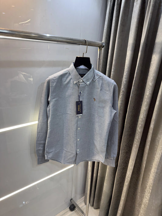 Ralph Lauren Grey Embroidry Logo Premium Shirt