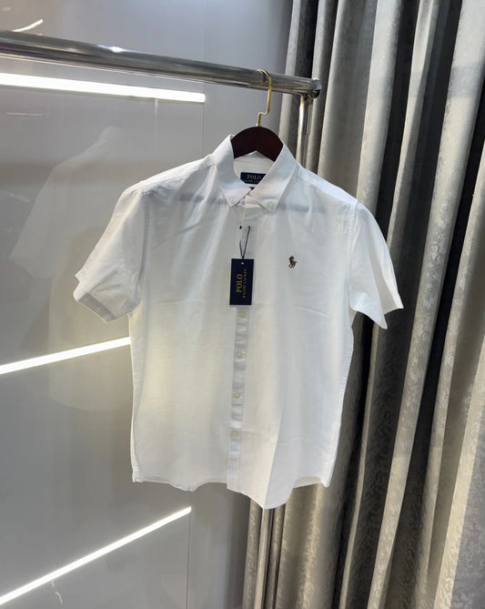 Ralph Lauren White Premium Linen Shirt