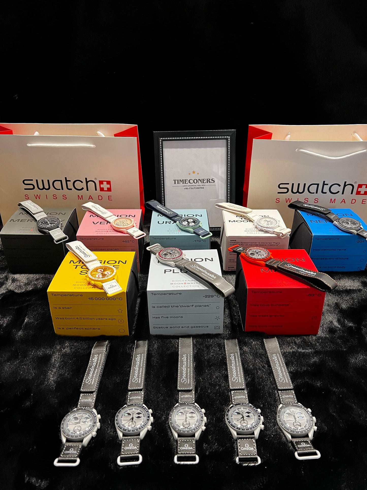 Swatch X Omega Bioceramic Moonswatch Mission To The Moon Mars With Kit