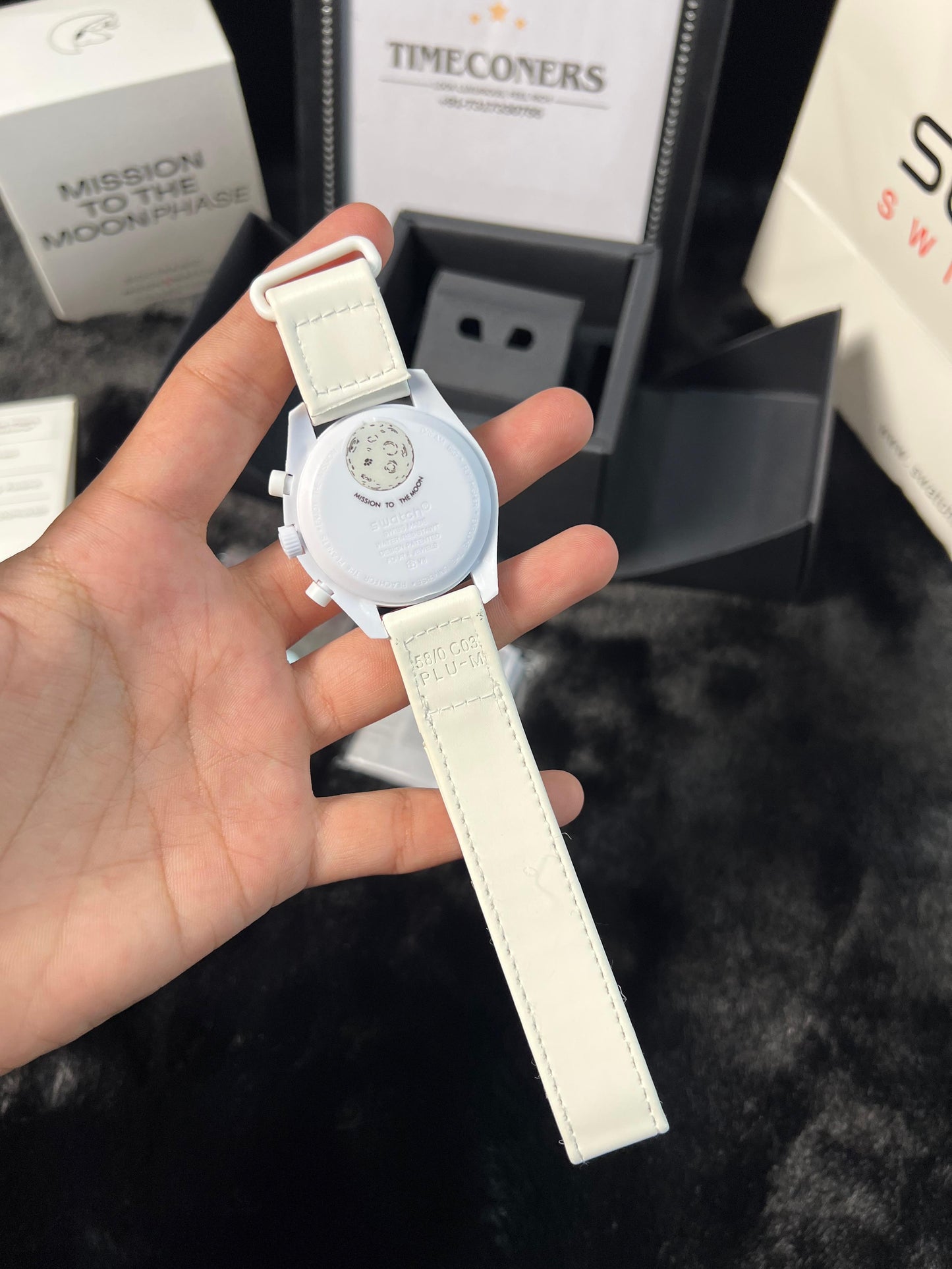 Swatch X Omega Bioceramic Moonswatch Mission To The Moon White With Kit