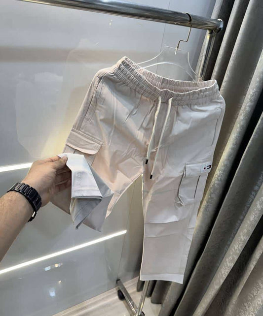 Tommy Hilfige r Cream Premium Cargo Trackpant