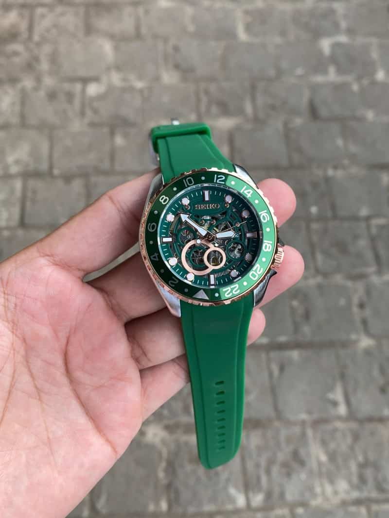 Seiko Automatic green copper