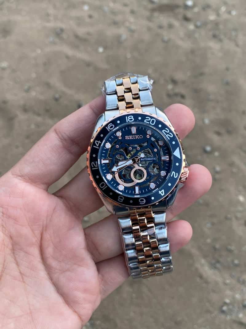 Seiko Automatic copper tuton blue