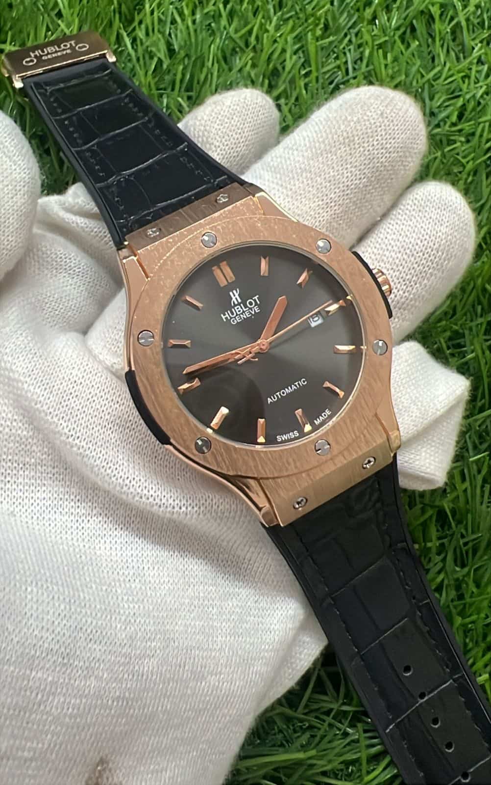HUBLOT LEATHER BELT AUTO