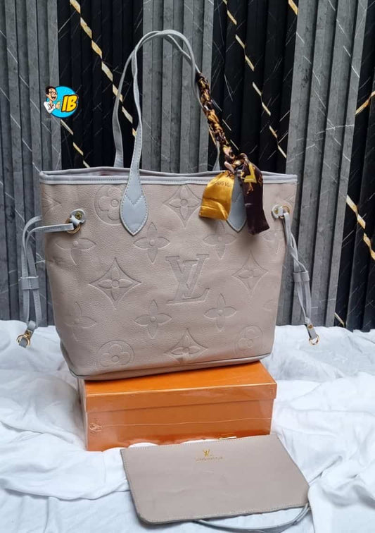 LOUI_S VUITTONN Premium Embossed Monogram NeverFull Bag with Box 559