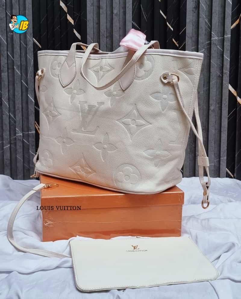 LOUI_S VUITTONN Premium Embossed Monogram NeverFull Bag with Box 561