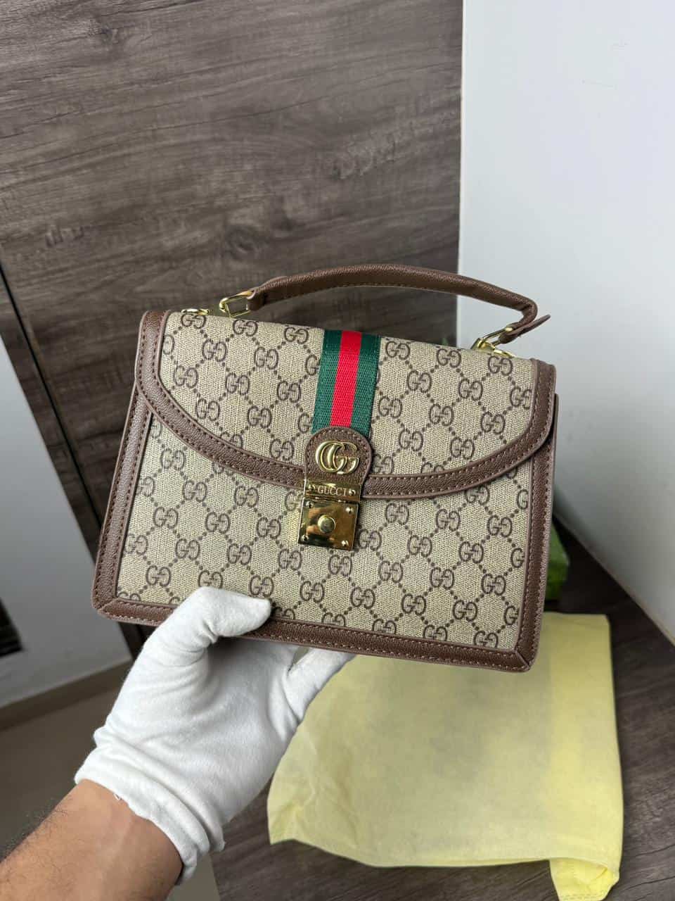 9UCC!_Padlock Sling Bag With Brand BoX 1046