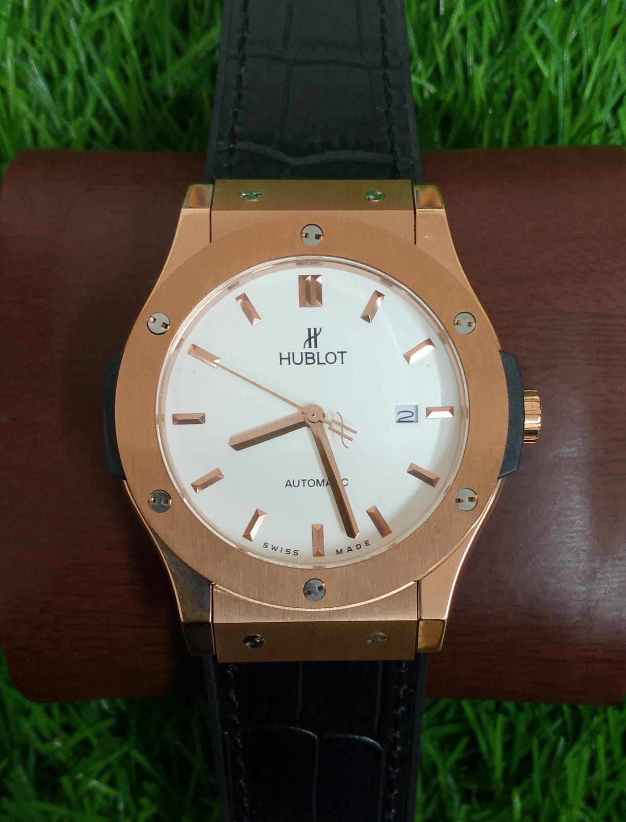 HUBLOT LEATHER BELT AUTO