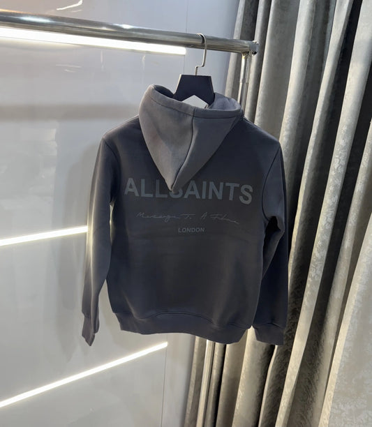 All Saints Dark Grey Back Print Imported Hoodie