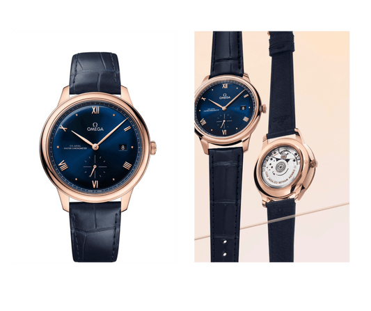 Omega De Ville Rosegold Blue Leather Automatic