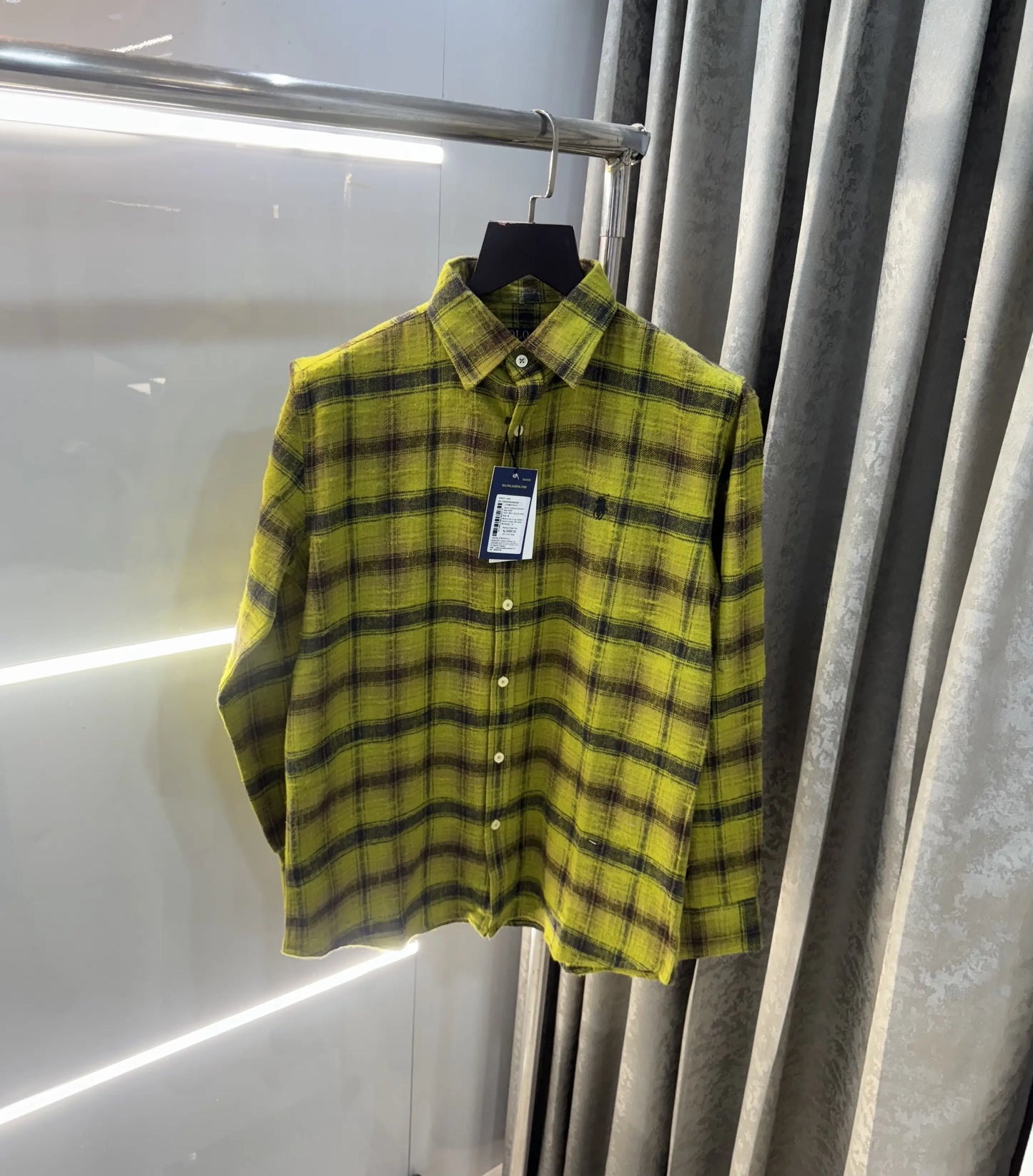 Ralph  Lauren Green Brushing Checks Premium Shirt