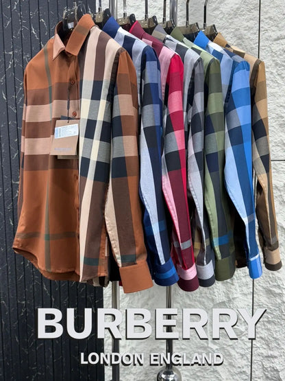 Burberr y 6 Red Checks Premium Shirt With Original Bo_-x Packing