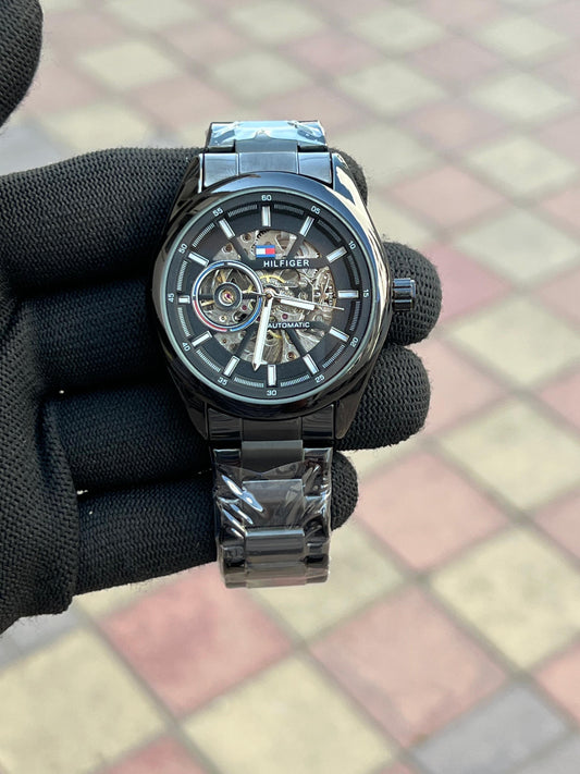 Tommy HIlf_iger Automatic Black Chain