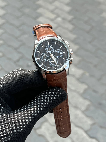 Tissot 1853 Belt Brown Black Silver