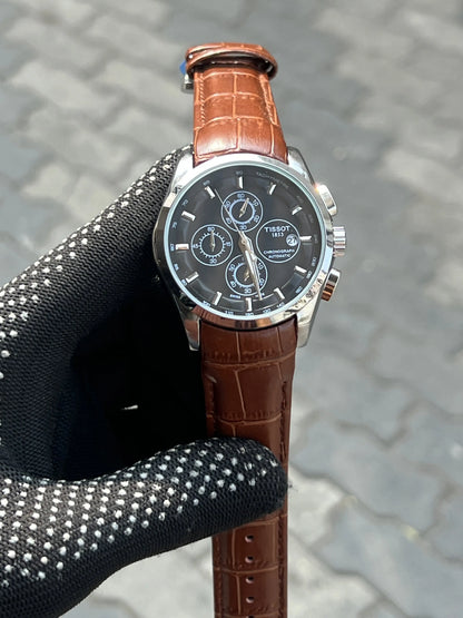 Tissot 1853 Belt Brown Black Silver