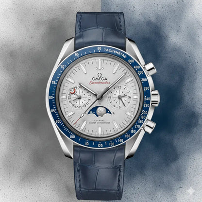OMEGA SPEEDMASTER MOONPHASE BLUE GRAY