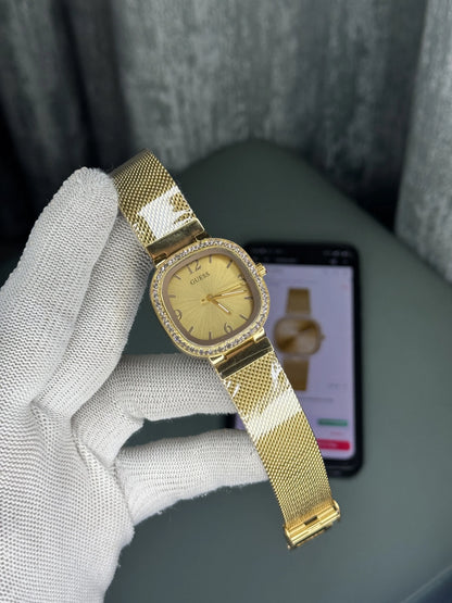 Gues s Tapestry All Gold Premium Analog Watch