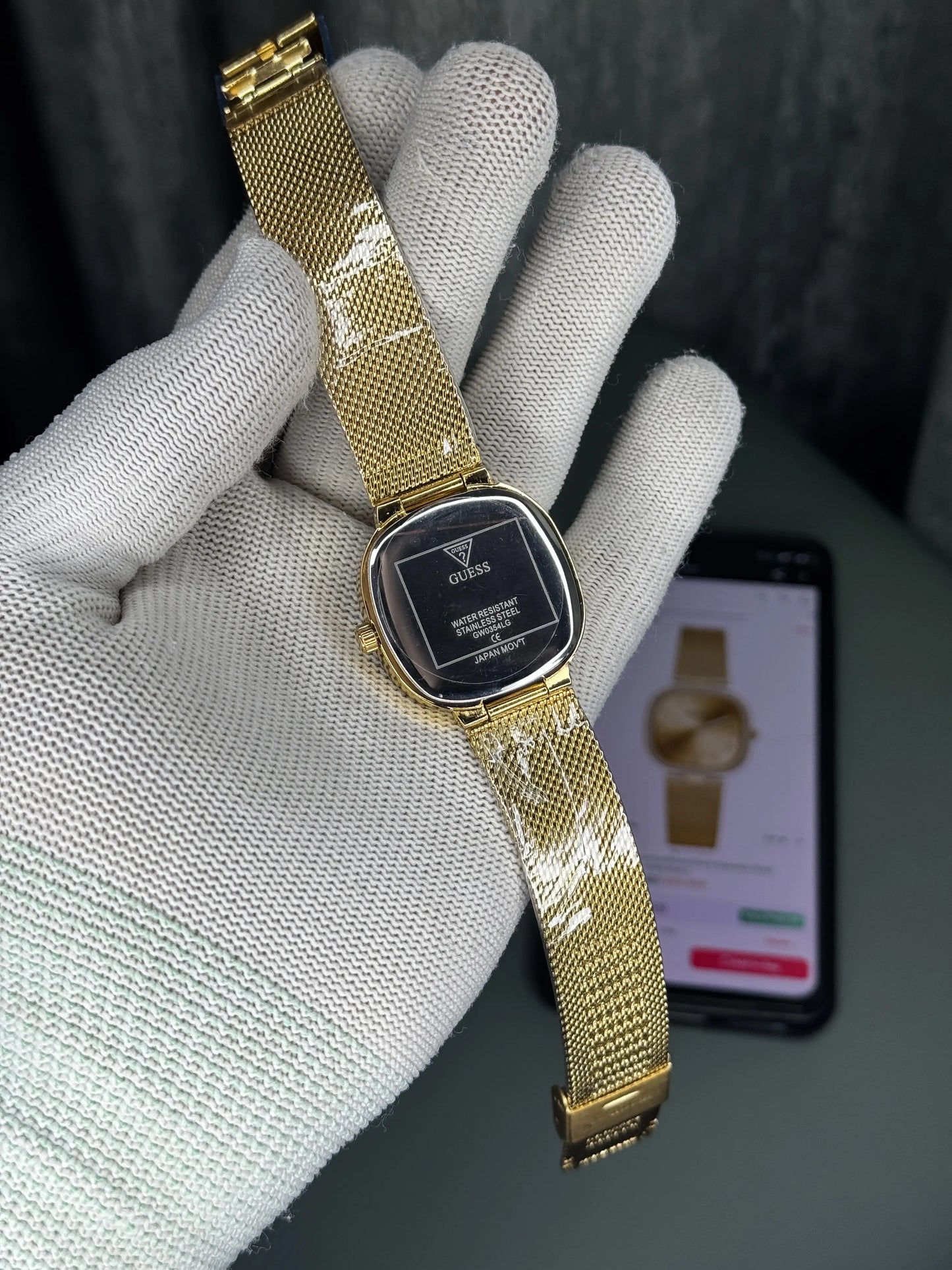 Gues s Tapestry All Gold Premium Analog Watch
