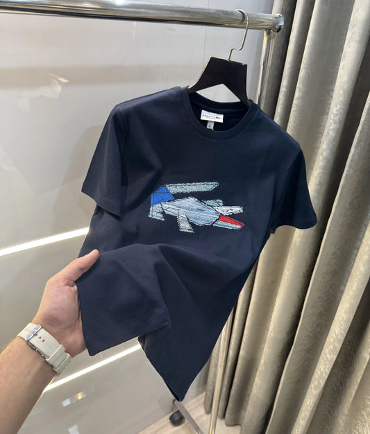 Lacost e Navy Blue Logo Work Premium T-Shirt