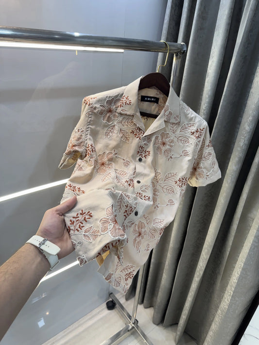 Amiri Cream Designer Premium Shirt