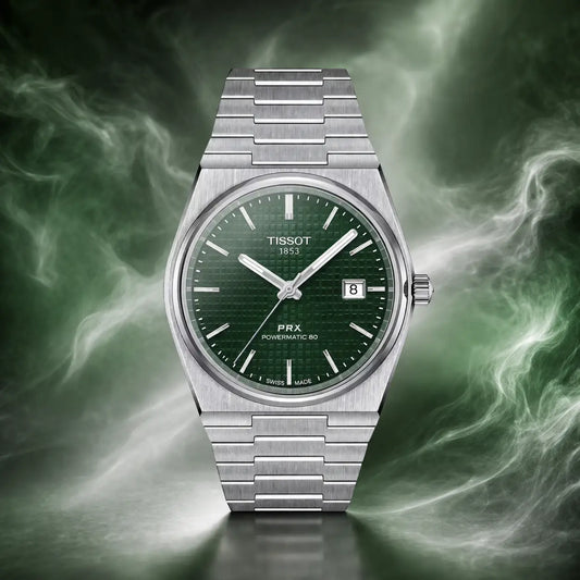 Tissot PRX Automatic Back open Forest Green