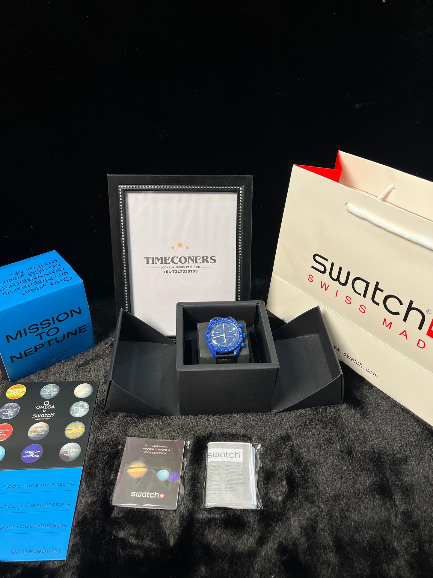 Swatch X Omega Bioceramic Moonswatch Mission To Neptune With Kit