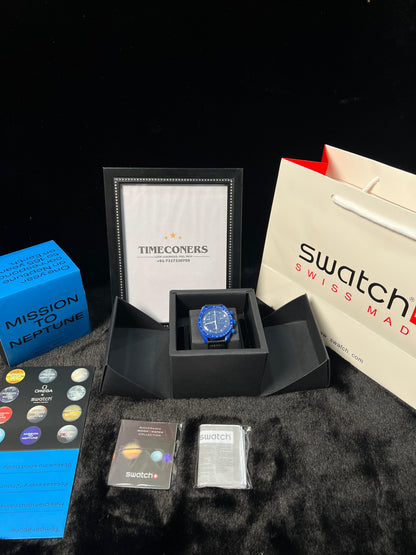Swatch X Omega Bioceramic Moonswatch Mission To Neptune With Kit