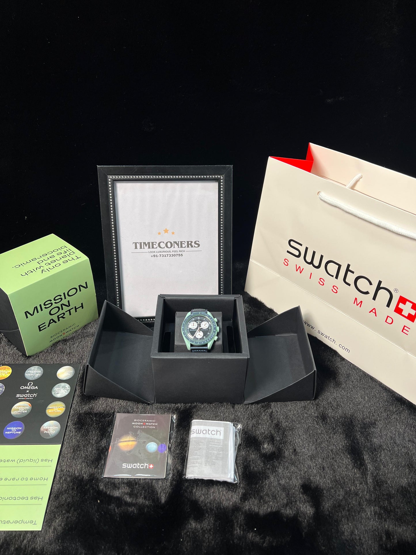 Swatch X Omega Bioceramic Moonswatch Mission To Earth With Kit