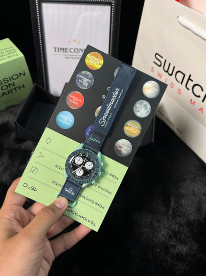 Swatch X Omega Bioceramic Moonswatch Mission To Earth With Kit