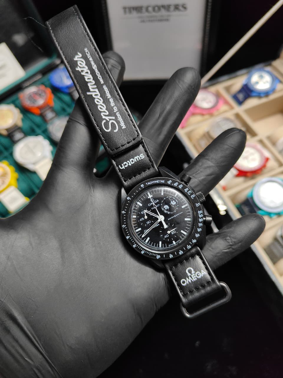 Swatch X Omega Bioceramic Moonswatch Mission To Moon Black With Kit