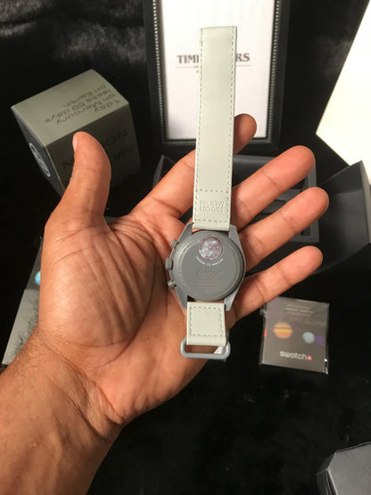 Swatch X Omega Bioceramic Moonswatch Mission To The Moon Mercury With Kit