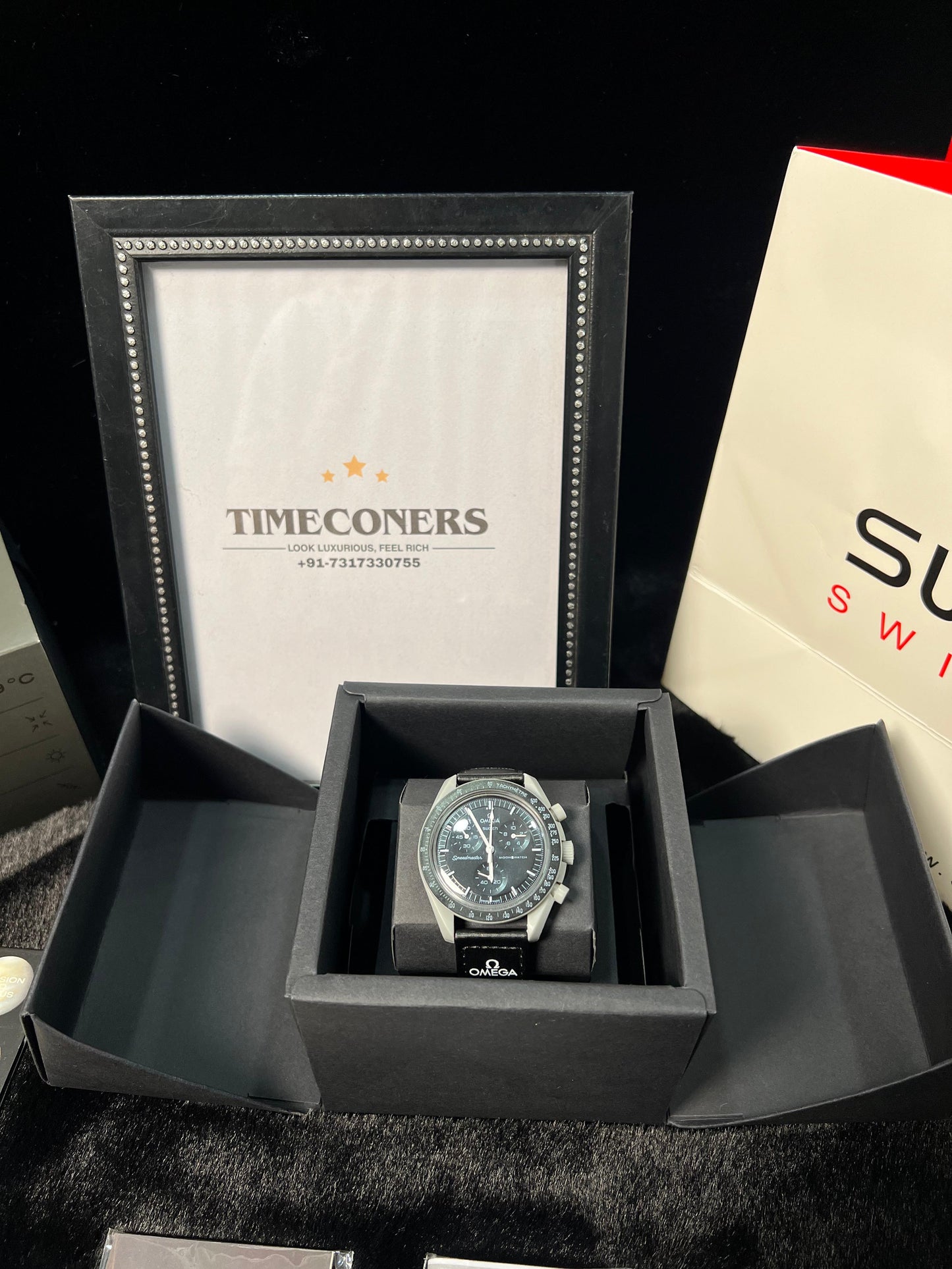 Swatch X Omega Bioceramic Moonswatch Mission To The Moon Black With Kit