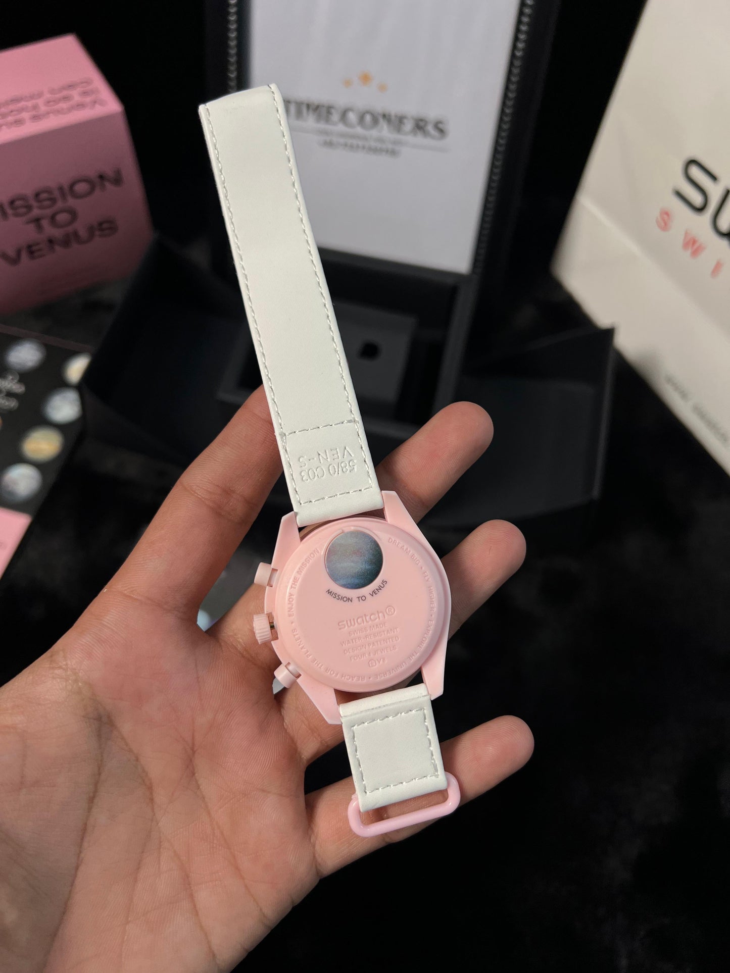 Swatch X Omega Bioceramic Moonswatch Mission To The Moon Venus With Kit