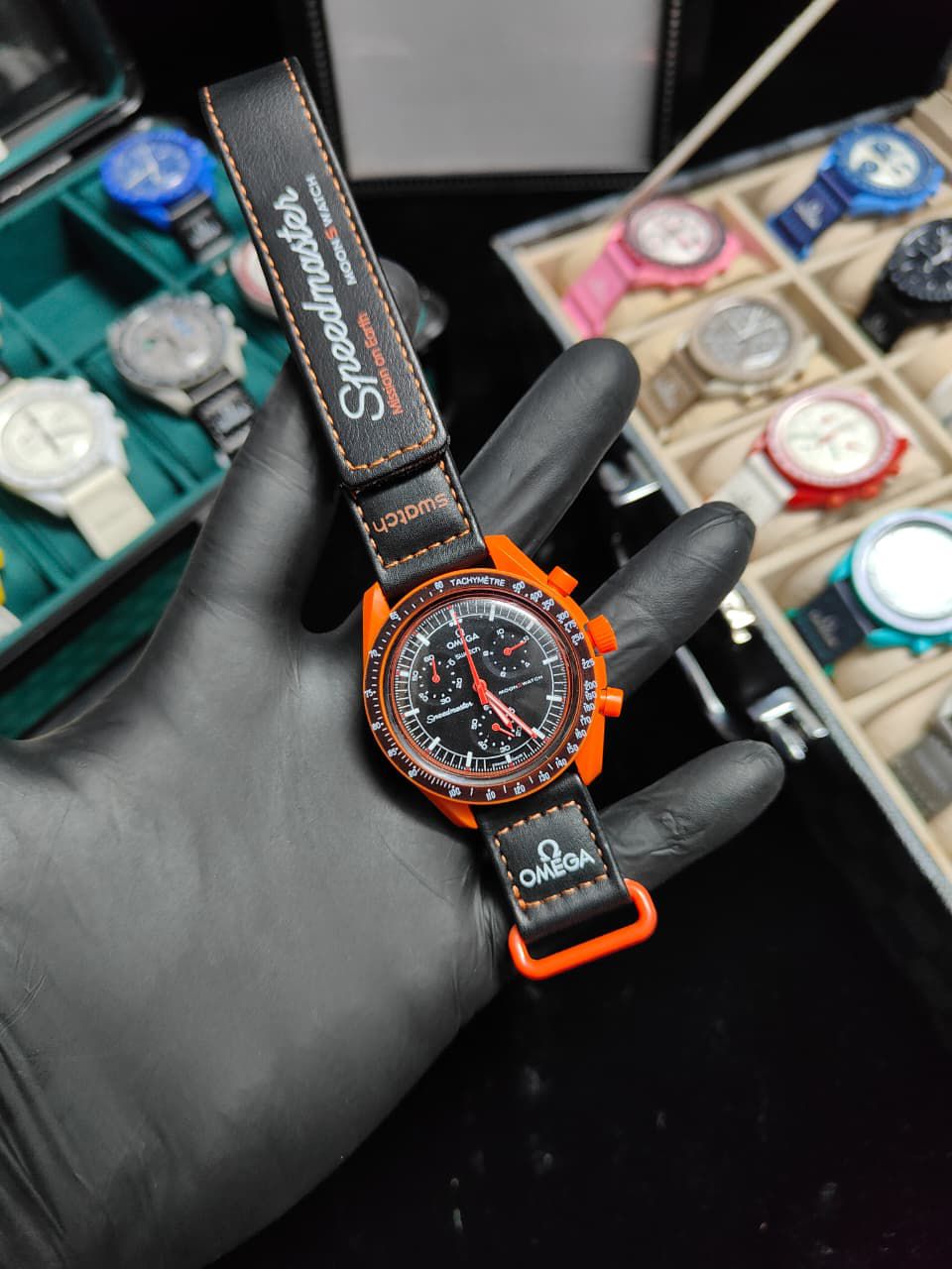 Swatch X Omega Bioceramic Moonswatch Mission To The Moon Mars With Kit