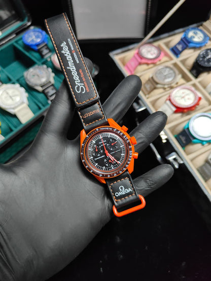 Swatch X Omega Bioceramic Moonswatch Mission To The Moon Mars With Kit