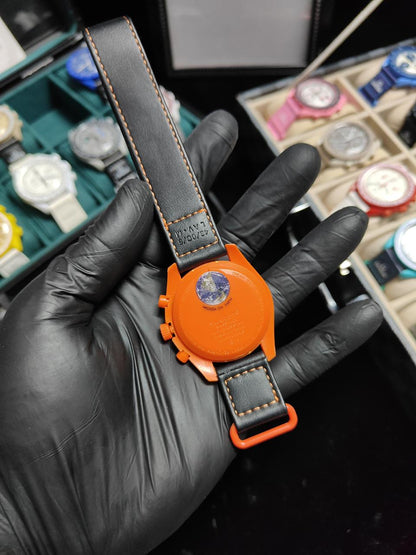 Swatch X Omega Bioceramic Moonswatch Mission To The Moon Mars With Kit