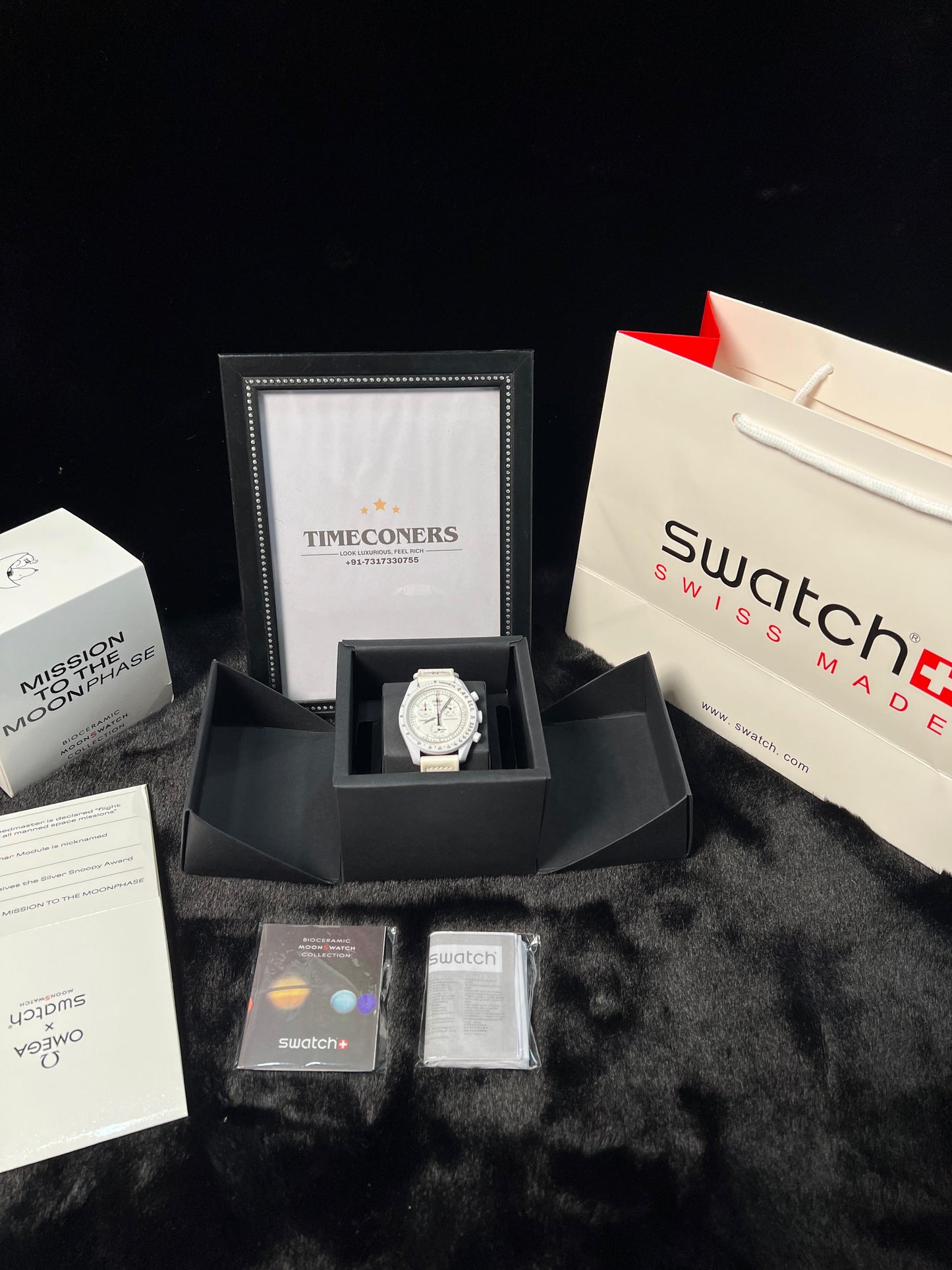 Swatch X Omega Bioceramic Moonswatch Mission To The Moon White With Kit