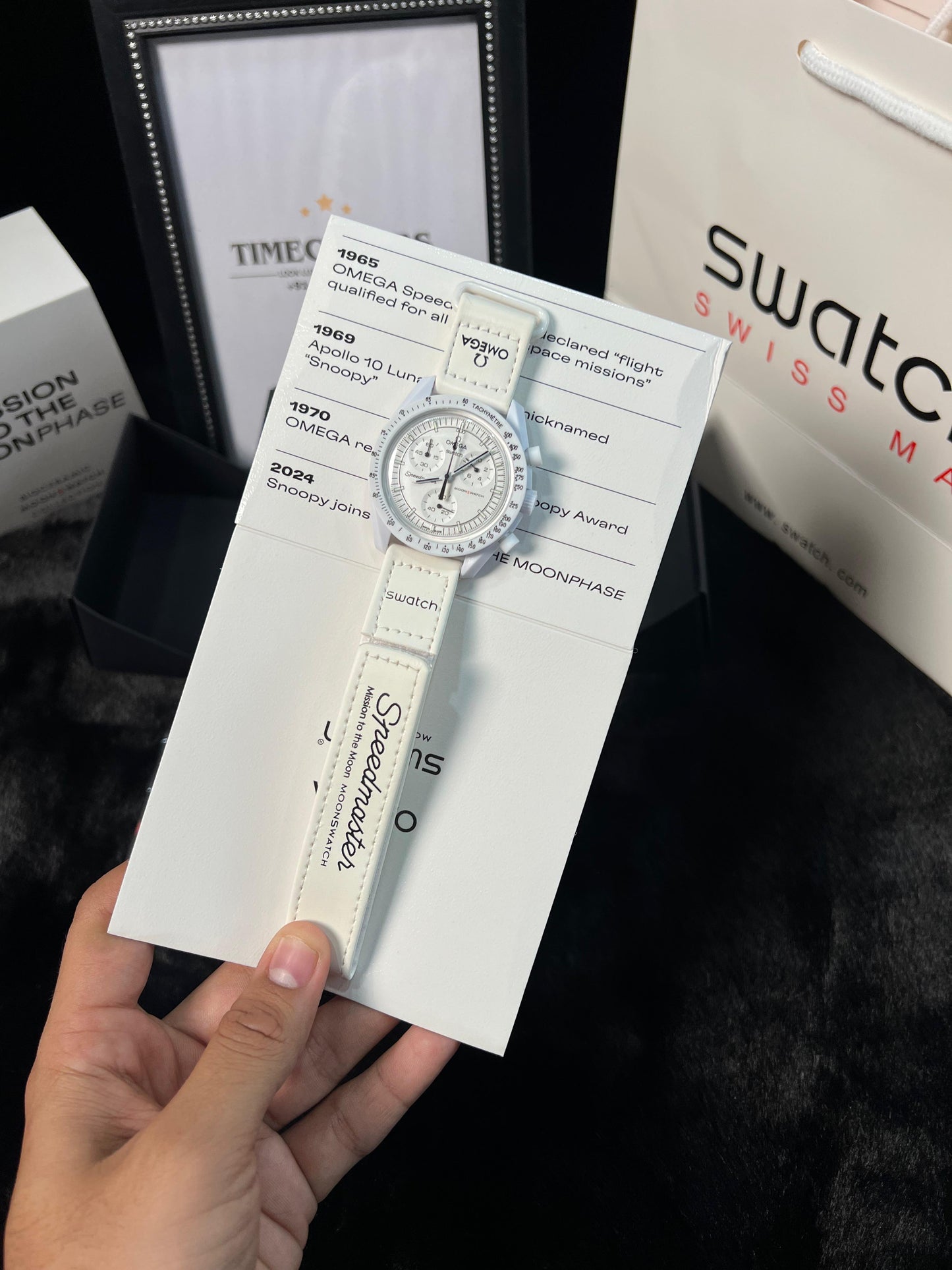Swatch X Omega Bioceramic Moonswatch Mission To The Moon White With Kit