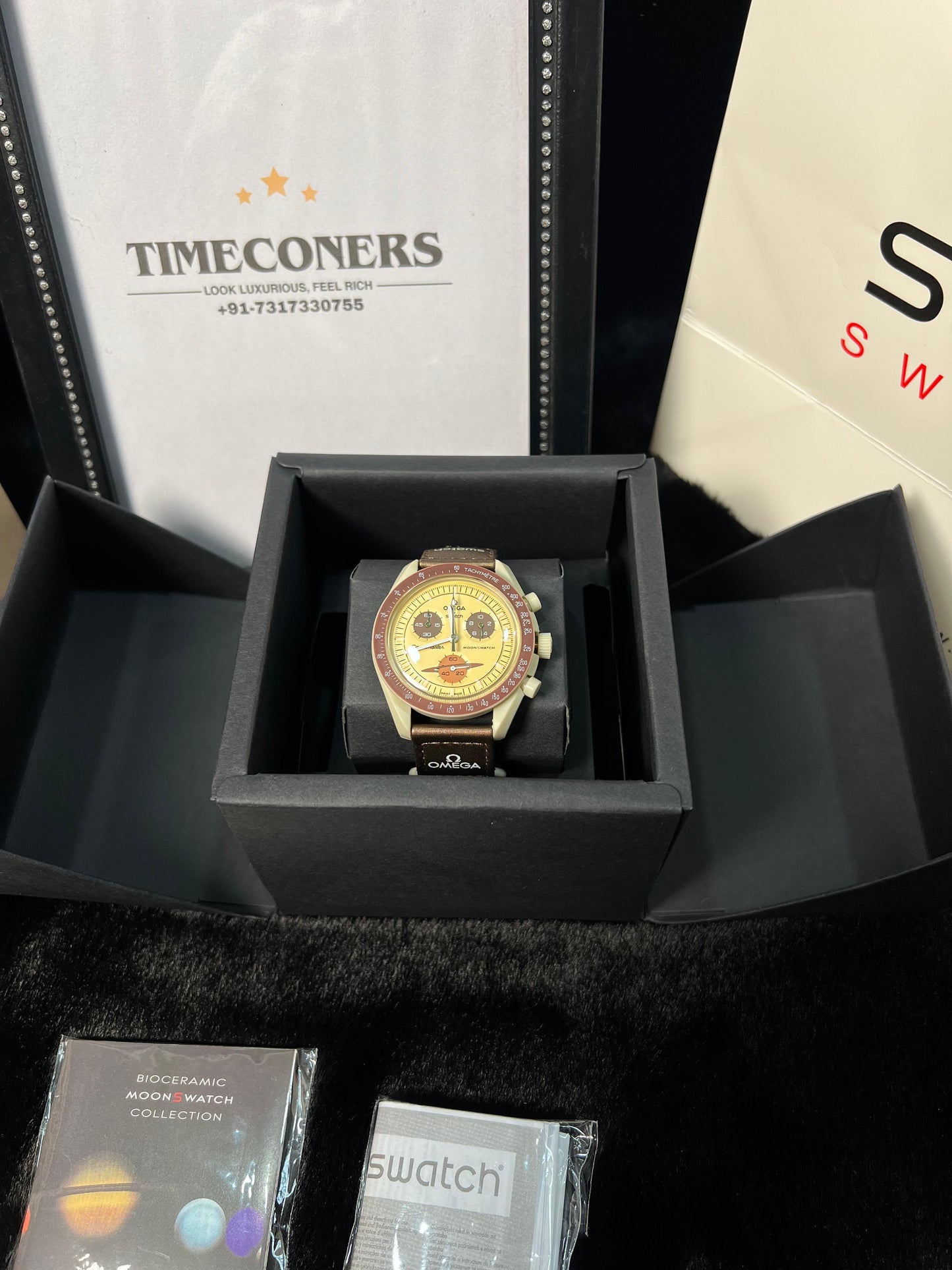 Swatch X Omega Bioceramic Moonswatch Mission To Saturn With kit
