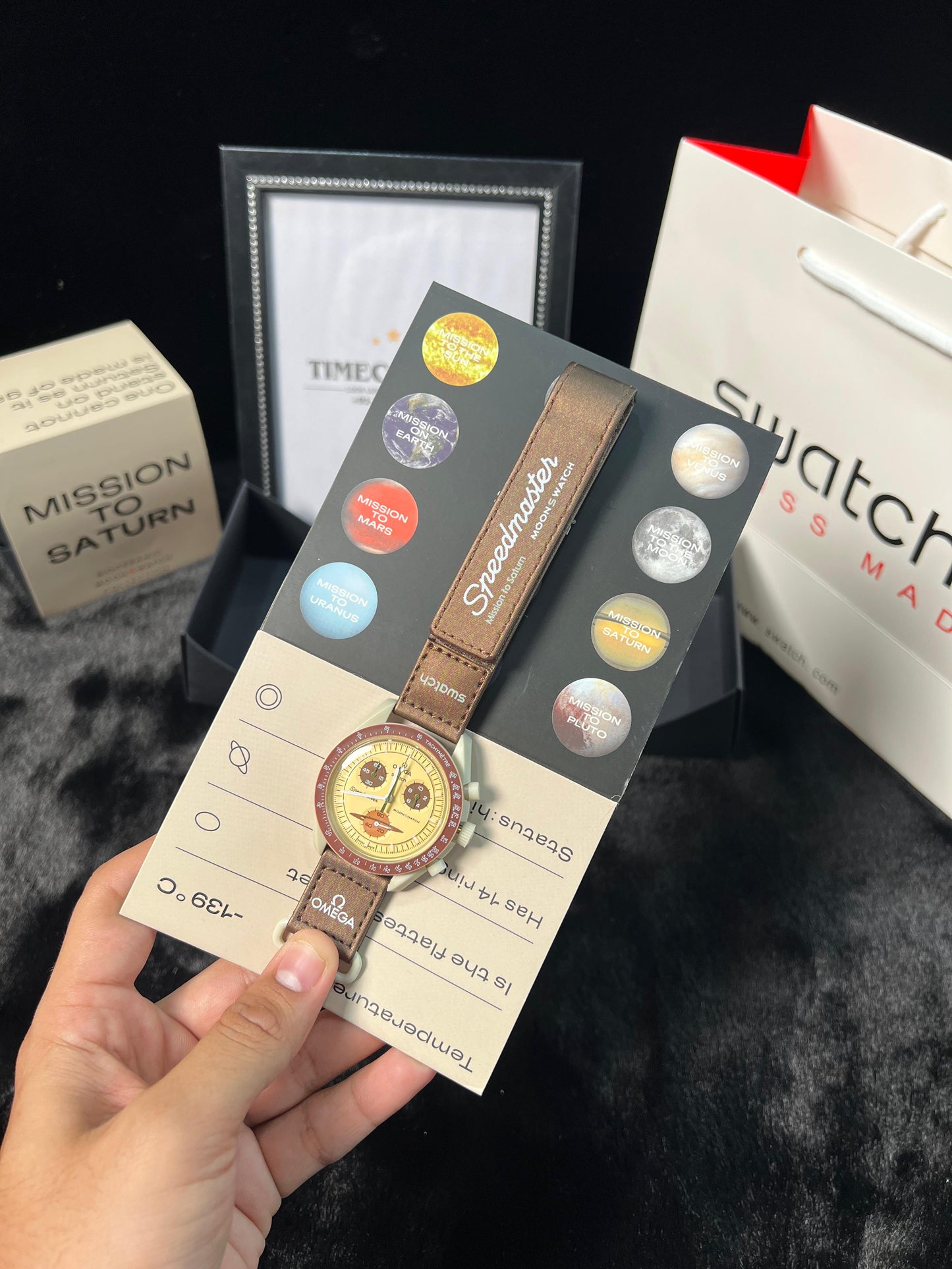 Swatch X Omega Bioceramic Moonswatch Mission To Saturn With kit