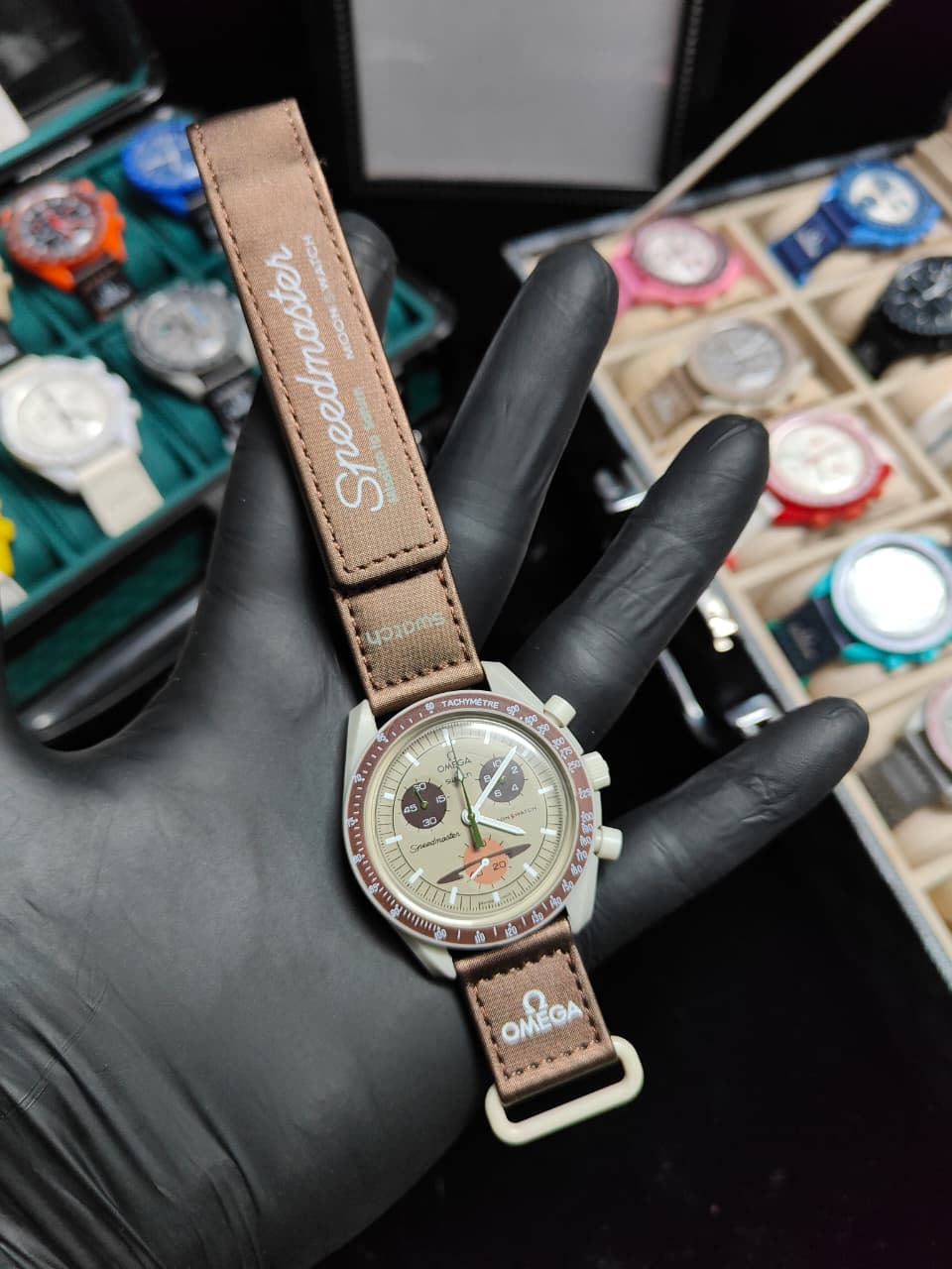 Swatch X Omega Bioceramic Moonswatch Mission To Saturn With kit