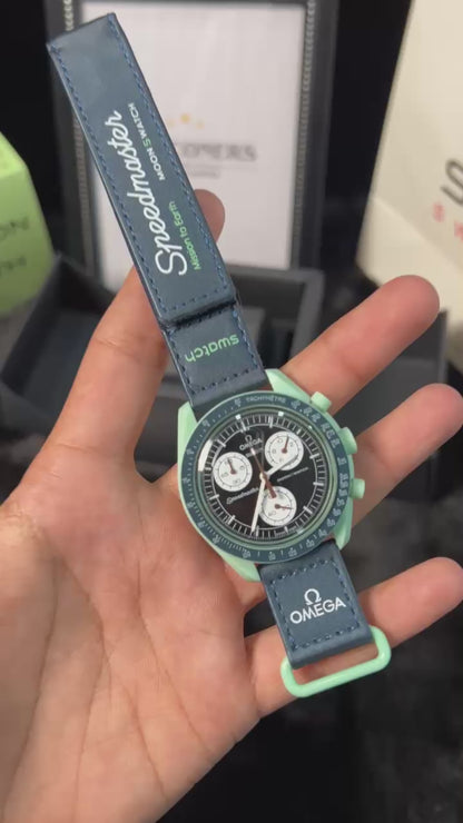 Swatch X Omega Bioceramic Moonswatch Mission To Earth With Kit